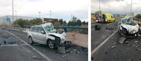 Accidente de tráfico en la N-232 en Alfaro
