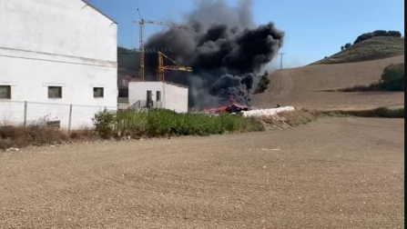 Incendio en una finca de Campanas
