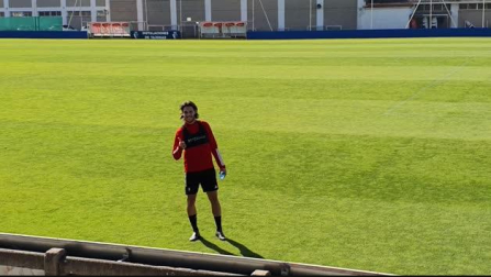 Juan Cruz, en su primer día como rojillo