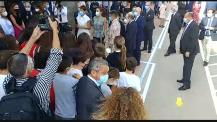 La reina Letizia visita el IES Ega en San Adrián