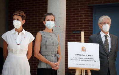 La reina Letizia inaugura el curso escolar en Milagro y San Adrián