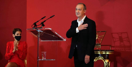 El fotógrafo navarro ha recogido el galardón en una ceremonia celebrada en Olite.