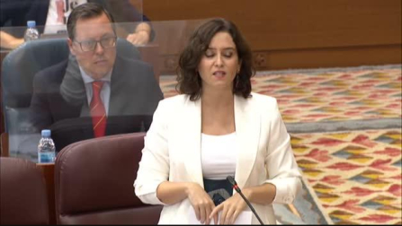 Ayuso: "Este Gobierno no está en rebeldía y cumplirá las órdenes"
