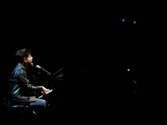 Imágenes de Pablo López en el pabellón Navarra Arena de Pamplona.
