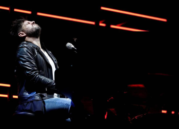 Imágenes de Pablo López en el pabellón Navarra Arena de Pamplona.
