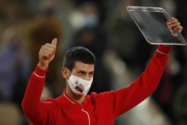 Galería de fotos de la victoria de Rafa Nadal ante Novak Djokovic en Roland Garros. El tenista balear suma su 13º triunfo en París.