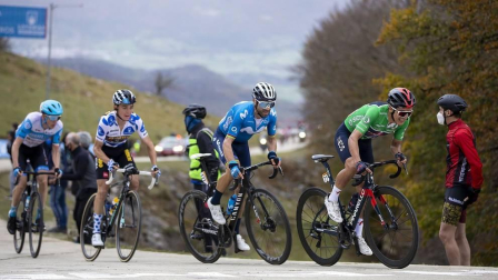 Imágenes de la salida desde Pamplona y del desarrollo de la segunda etapa entre Pamplona y Lekunberri.