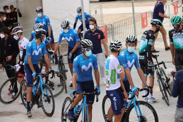 Imágenes de la salida desde Pamplona y del desarrollo de la segunda etapa entre Pamplona y Lekunberri.