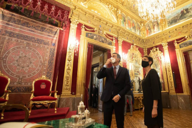 El presidente del Gobierno, Pedro Sánchez, acudió a Pamplona este viernes 13 de noviembre para reunirse con María Chivite y presentar el plan 'España Puede'.