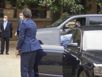 El presidente del Gobierno, Pedro Sánchez, acudió a Pamplona este viernes 13 de noviembre para reunirse con María Chivite y presentar el plan 'España Puede'.