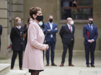 El presidente del Gobierno, Pedro Sánchez, acudió a Pamplona este viernes 13 de noviembre para reunirse con María Chivite y presentar el plan 'España Puede'.