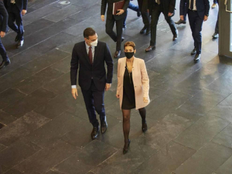 El presidente del Gobierno, Pedro Sánchez, acudió a Pamplona este viernes 13 de noviembre para reunirse con María Chivite y presentar el plan 'España Puede'.