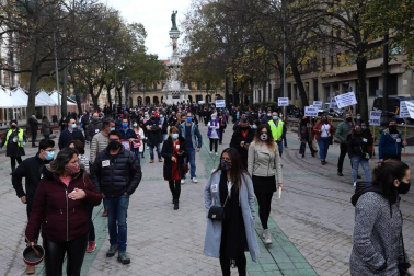 Una manifestación reclama en Pamplona un "rescate inmediato y real" para la hostelería