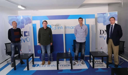 De izquierda a derecha, Puñal, Echeverría, Cruchaga y Castañeda.