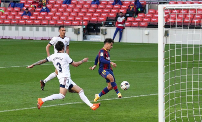 Imágenes del encuentro entre Barcelona y Osasuna, que han ganado los culés por 4-0.