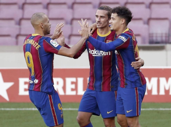 Imágenes del encuentro entre Barcelona y Osasuna, que han ganado los culés por 4-0.