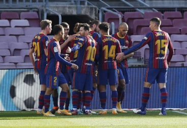 Imágenes del encuentro entre Barcelona y Osasuna, que han ganado los culés por 4-0.