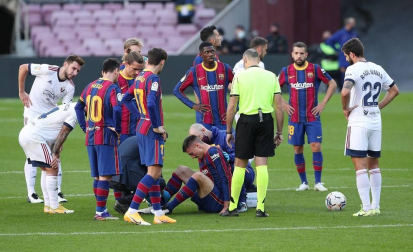 Imágenes del encuentro entre Barcelona y Osasuna, que han ganado los culés por 4-0.