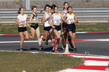 Iker Diges y Alicia Carrera se han proclamado campeones navarros de la distancia de 5 kilómetros en una carrera que ha acogido el Circuito de Los Arcos y que ha sido la primera prueba celebrada en Navarra tras la irrupción de la covid-19.