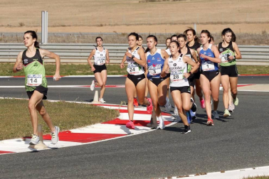 Iker Diges y Alicia Carrera se han proclamado campeones navarros de la distancia de 5 kilómetros en una carrera que ha acogido el Circuito de Los Arcos y que ha sido la primera prueba celebrada en Navarra tras la irrupción de la covid-19.