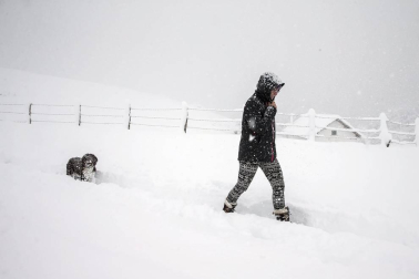 Fotos de Burguete, Roncesvalles y Espinal nevados tras la copiosa nevada