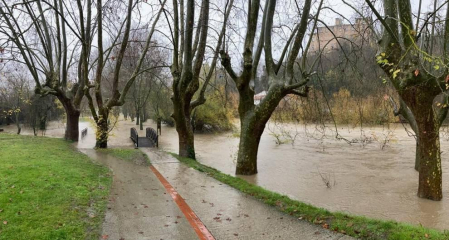 Sigue la vigilancia en los ríos de Navarra a la espera de nuevas crecidas