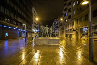 2020 se despide en Pamplona con las calles vacías
