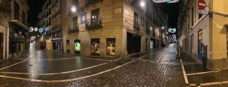 2020 se despide en Pamplona con las calles vacías