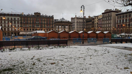 La nieve es la protagonista este 2 de enero en la Comunidad foral, que se encuentra en alerta amarilla