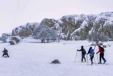 Nieve en el inicio de 2021 en Navarra. La nieve es la protagonista este 2 de enero en la Comunidad foral, que se encuentra en alerta amarilla