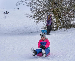 Nieve en el inicio de 2021 en Navarra. La nieve es la protagonista este 2 de enero en la Comunidad foral, que se encuentra en alerta amarilla