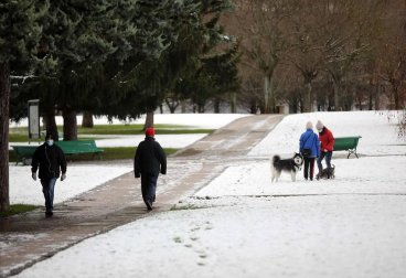 La nieve es la protagonista este 2 de enero en la Comunidad foral, que se encuentra en alerta amarilla