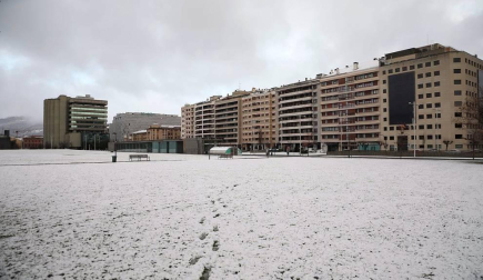 La nieve es la protagonista este 2 de enero en la Comunidad foral, que se encuentra en alerta amarilla