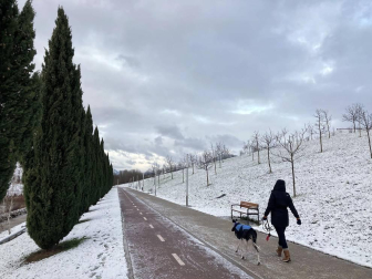 La nieve es la protagonista este 2 de enero en la Comunidad foral, que se encuentra en alerta amarilla