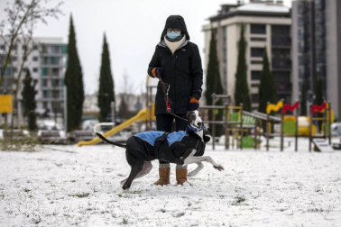 La nieve es la protagonista este 2 de enero en la Comunidad foral, que se encuentra en alerta amarilla