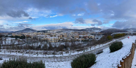 La nieve es la protagonista este 2 de enero en la Comunidad foral, que se encuentra en alerta amarilla