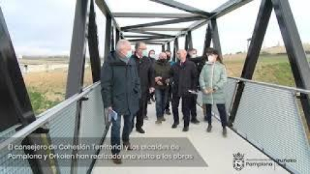 Vídeo de la inauguración de la pasarela peatonal que une Pamplona y Orkoien