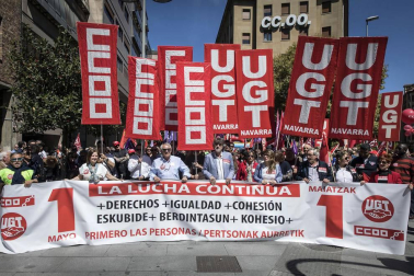 UGT y CC OO de Navarra reivindican "más derechos" para las personas e igualdad