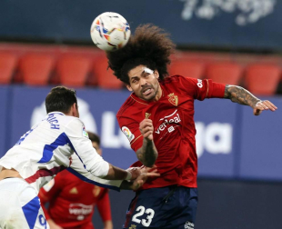 Imágenes del partido entre Osasuna y Eibar disputado en El Sadar.