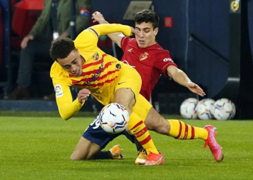 Imágenes del partido entre Osasuna y Barcelona disputado en El Sadar.