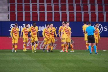 Imágenes del partido entre Osasuna y Barcelona disputado en El Sadar.