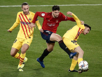 Imágenes del partido entre Osasuna y Barcelona disputado en El Sadar.