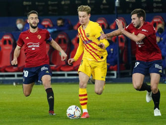 Imágenes del partido entre Osasuna y Barcelona disputado en El Sadar.