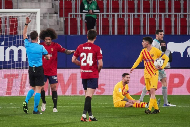 Imágenes del partido entre Osasuna y Barcelona disputado en El Sadar.