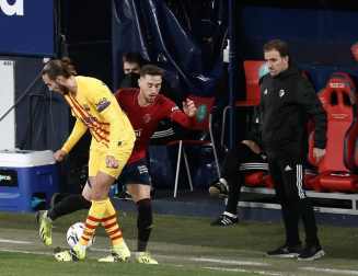 Imágenes del partido entre Osasuna y Barcelona disputado en El Sadar.