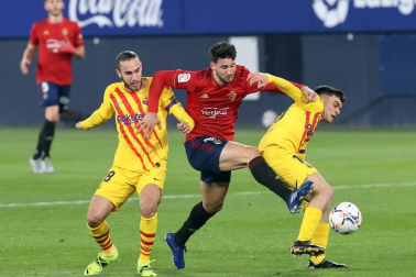 Imágenes del partido entre Osasuna y Barcelona disputado en El Sadar.