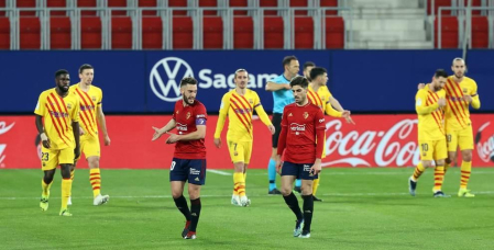 Imágenes del partido entre Osasuna y Barcelona disputado en El Sadar.
