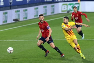 Imágenes del partido entre Osasuna y Barcelona disputado en El Sadar.