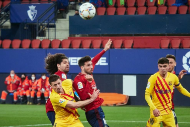 Imágenes del partido entre Osasuna y Barcelona disputado en El Sadar.