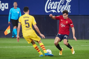 Imágenes del partido entre Osasuna y Barcelona disputado en El Sadar.